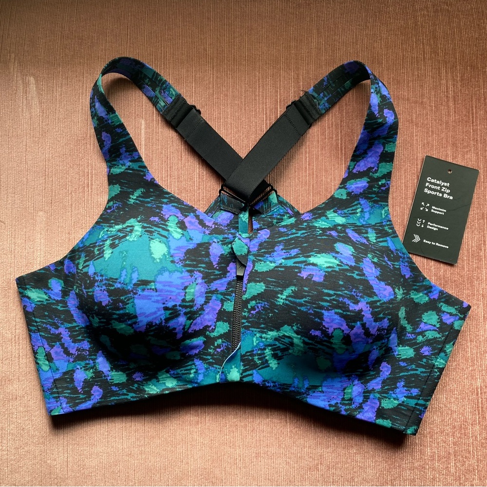 Knix Catalyst Front Zip Sports Bra, Size 3